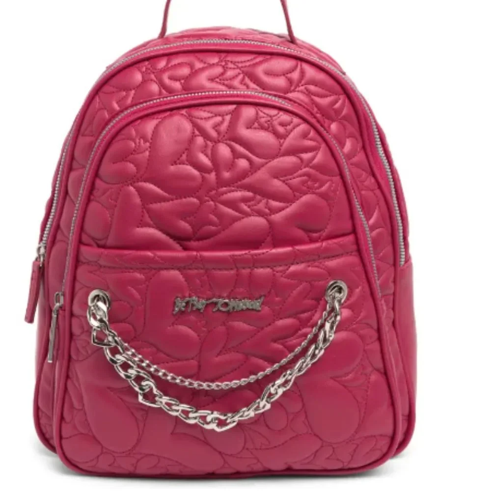 BETSEY JOHNSON OFF THE CHAIN HEARTS BACKPACK - Picture 2 of 7